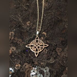 Witches Knot Pendant With Chain.